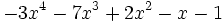 -3x^4-7x^3+2x^2-x-1 \;