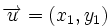 \overrightarrow{u}=(x_1,y_1)