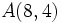 A(8,4)\,