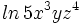 ln \, 5x^3yz^4 \;