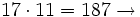 17 \cdot 11 = 187 \rightarrow