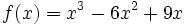 f(x)=x^3-6x^2+9x\;