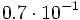 0.7 \cdot 10^{-1}