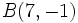 B(7,-1)\,