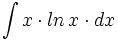 \int x \cdot ln \, x \cdot dx