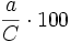 \frac{a}{C}\cdot 100