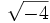 \sqrt{-4}\;