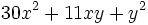 30x^2+11xy+y^2\;