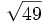 \sqrt{49}\;