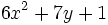 6x^2+7y+1\;