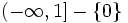 \left ( -\infty, 1 \right ] - \left \{ 0 \right \}