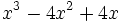 x^3-4x^2+4x\;