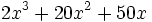 2x^3+20x^2+50x\;