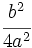 \cfrac{b^2}{4a^2}