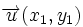\overrightarrow{u}(x_1,y_1)