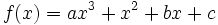 f(x)=ax^3+x^2+bx+c\;