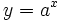 y=a^x\;