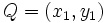 Q = (x_1,y_1)\;