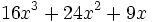 16x^3+24x^2+9x\;