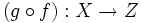 (g \circ f ): X \rightarrow Z