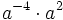 a^{-4} \cdot a^2\;