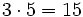 3 \cdot 5=15\,