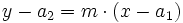 y-a_2=m \cdot(x-a_1)