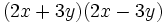 (2x+3y)(2x-3y)\;