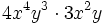 4x^4y^3 \cdot 3x^2y \;\!