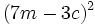 (7m-3c)^2\,