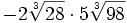 -2\sqrt[3]{28} \cdot 5\sqrt[3]{98}\;