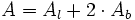 A=A_l+2 \cdot A_b