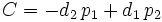 C=-d_2 \, p_1 + d_1 \, p_2\,