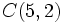 C(5,2)\,