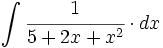 \int \cfrac{1}{5+2x+x^2} \cdot dx