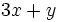 3x+y\;