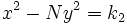 x^2 - Ny^2 = k_2\;