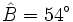 \hat B=54^\circ