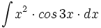 \int x^2 \cdot cos \, 3x \cdot dx