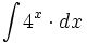 \int 4^x \cdot dx