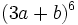 (3a+b)^6\;