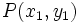 P(x_1,y_1)\,