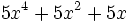 5x^4+5x^2+5x\;