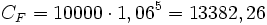 C_F=10000 \cdot 1,06^5=13382,26