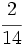 \cfrac{2}{14}\;