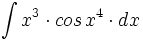 \int x^3 \cdot cos \, x^4 \cdot dx