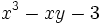 x^3-xy-3\;\!