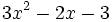 3x^2-2x-3\;