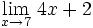 \lim_{x \to 7} \, 4x+2