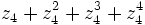 z_4+z_4^2+z_4^3+z_4^4\;